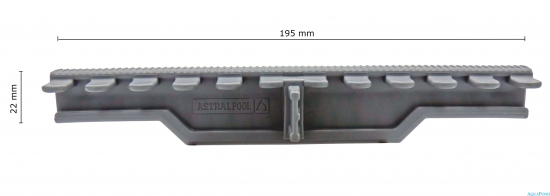 Přelivná mřížka bazénu - Roll rošt - šířka 195 mm, výška 22mm - šedá RAL 7011