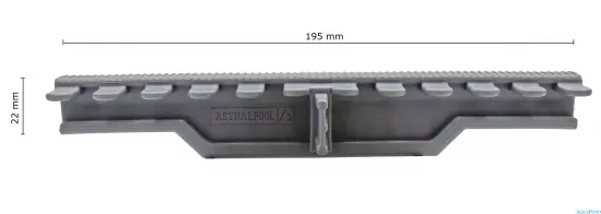 Roll túlfolyó rács - szélesség: 195 mm, magasság 22mm - szürke RAL 7011