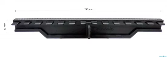 Roll túlfolyó rács - szélesség: 245 mm, magasság 22mm - fekete RAL 9011