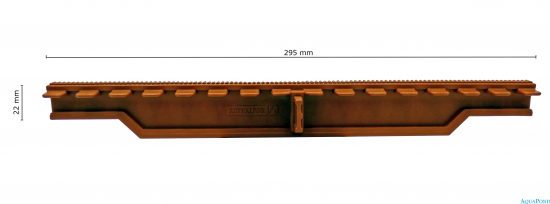 Přelivná mřížka bazénu - Roll rošt - šírka 295 mm, výška 22mm - tmavě hnědá RAL 8002