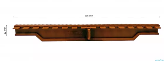 Prelivová mriežka - Roll rošt - šírka 295 mm, výška 22mm - tmavohnedá RAL 8002