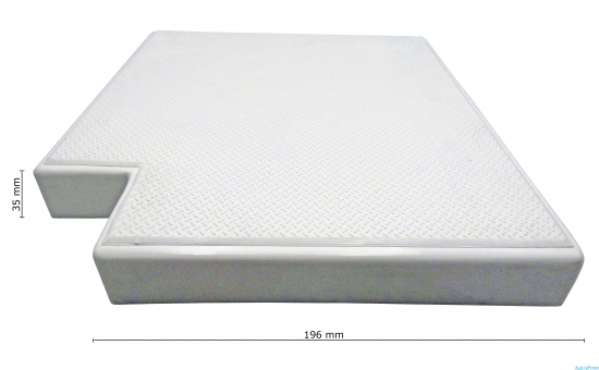 Roh pre roll rošt - 90° (pre pravouhlé bazény) - 196 mm