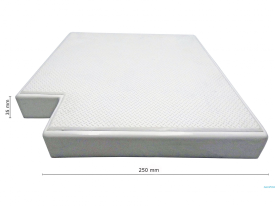 Roh pre roll rošt - 90° (pre pravouhlé bazény) - 250 mm 