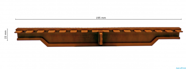 Roll túlfolyó rács - szélesség: 195 mm, magasság 22mm - sötétbarna RAL 8002