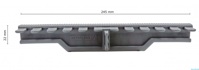 Roll túlfolyó rács - szélesség: 245 mm, magasság 22mm - szürke RAL 7011