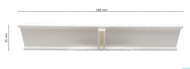 Überlaufgitter - Breite 196 mm, Höhe 35 mm