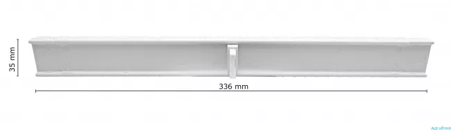 Roll túlfolyó rács - szélesség 336 mm, magasság 35 mm