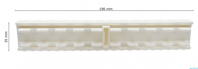 Prelivový rošt Biely GW 2035 - šírka 194 mm, výška 34 mm
