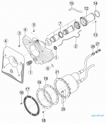 Ersatzteile für Frontabdeckung + Wanddurchführung - Durchfluss für Gegenstrom K-JET Calipso mit Düse