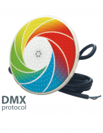 Lampadina LED Flat RGB colorata 23 W piatta - DMX