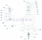 Alkatrészek: Astralpool Atlas Ø 750 mm szűrőtartályhoz