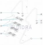 Náhradné diely pre Astralpool šikmé schodíky Residencial 4 stupne