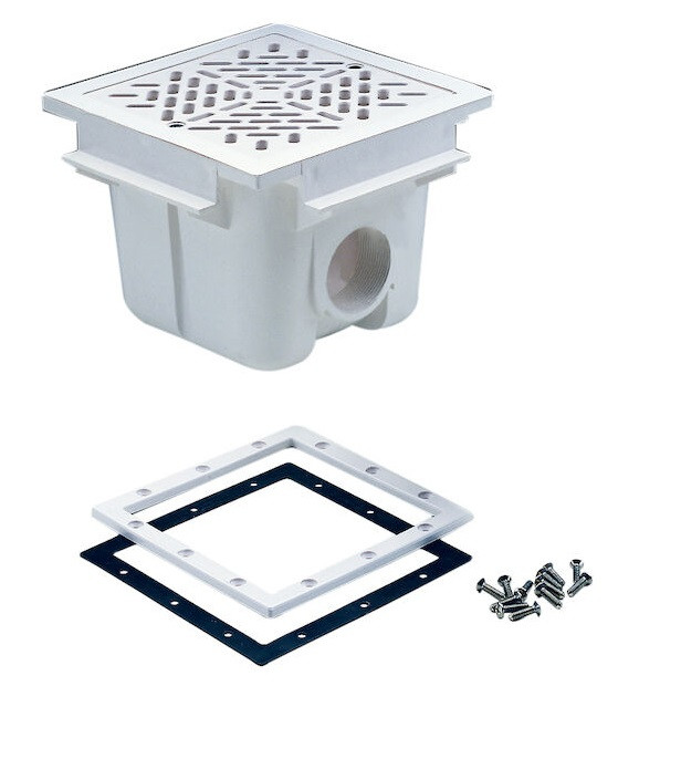 AstralPool Quadratisches Gitter 5,1 Cm – Weiß, ABS-Kunststoff, UV-beständig, Für Beton- Und Liner-Pools