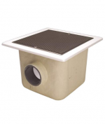 Astralpool Bodenablauf aus Polyester Fiberglas für Betonbecken ohne Folie - 330 x 330 mm