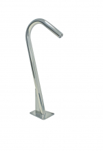 Doccione residenziale in acciaio inox lucido AISI 304 - bocca circolare