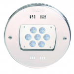 LED Svetlo Hugo Lahme - RGBW farebné; 24 V; 28 LED, Ø 270 mm, nerez