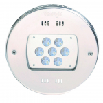 Luce LED Hugo Lahme - RGBW colorata; 24 V; 28 LED, Ø 270 mm, acciaio inossidabile