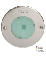 Oświetlenie LED Hugo Lahme - Światło białe dzienne 6000 K; 24 V; 16 diod LED, Ø 146 mm, brąz czerwony, do basenów foliowych i ceramicznych