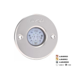 Oświetlenie LED Hugo Lahme - Światło białe dzienne 6000 K; 24 V; 4 diody LED, Ø 110 mm, brąz czerwony - odporne na słoną wodę