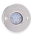 Hugo Lahme LED Licht - RGBW Farbige; 24 V; 4 LED, Ø 110 mm, Edelstahl