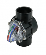 Flussometro FlowVis d63 mm con valvola di non ritorno