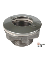 Hugo Lahme sací tryska s přírubou, červený bronz, napojení 2" vnější závit, délka 40 mm, pro fóliové bazény