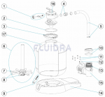Náhradné diely pre filtračné zariadenie SkyPool 500 na palete s čerpadlom P-XPERT 10, 9 m3 / h, s päťcestným ventilom, s prepojovacím potrub