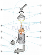 Ricambi per valvola laterale a sei vie per filtri Cantabric, Bilbao, RapidPool, UVE, Vesubio, Atlas, Millenium - attacco 1 ½"