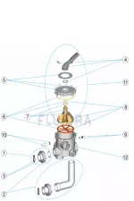 Náhradní díli pro Astralpool Klasik boční šesticestný ventil pro filtry Cantabric, Bilbao, RapidPool, Uve, Volcano - připojení 2