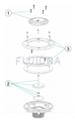 Ricambi per bocchetta di ricircolo di fondo e aspirazione regolabile, colore bianco - per piscine foil e prefabbricate - codice prodotto: 00340