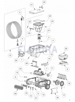 Náhradné diely pre automatický bazénový vysávač ASR 105 Aquasphere - kód produktu: WR000502