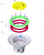 Nahradní díly pro dnovou výpust Ø 290 mm - kód produktu: 00270