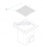 Alkatrészek: Astralpool padlóürítőhez poliészter üvegszálból - 330 x 330 mm - termék kód: 20282
