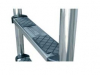 Nerezový rebrík dvojdielný so stupňami Luxe, 3 stupne - spodný diel; AISI 316