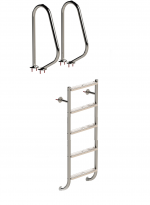 Eichenwald Ideal - Dvojdielny nerezový rebrík Tina 5 stupňový, AISI 316