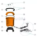 Náhradné diely pre filtračnú nádobu - Bilbao delený filter 350, 5 m3 /h - kód produktu: 04590