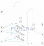 Ersatzteile für Leiter Edelstahl Muro Luxe, 3 Stufen - AISI 316 - Produkt code: 05481