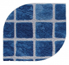 Cefil-Schwerfolie 1,5 mm mit Polyestereinlage und mit Muster MOSAICO (blaues Mosaik), 1,65 m breit