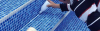 Cefil-Schwerfolie 1,5 mm mit Polyestereinlage und mit Muster MOSAICO (blaues Mosaik), 2,05 m breit