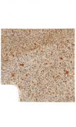 Bazénový lem - přírodní žula rohový prvek, Sand, 43 x 43 / 33 * 3 cm