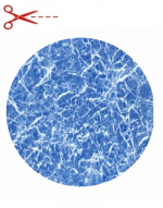 Poolfolie ELBE SBG Supra Marble Blue 1,65 m Breite, 1 m Länge, 1,6 mm Materialstärke - (marmor - 920/20), Meterware, Preis pro m2