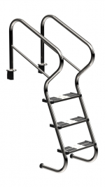 Ideal Eichenwald Treppenleiter mit Sicherheitsstufe mit 3 Stufen Modell 53
