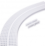 Überlaufgitter - Breite 245 mm, Höhe 22mm, weiss, 1 m = 45 Segmente