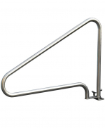 Handlauf für Überlauf Becken, Länge 1510 mm - aus gebürstetem Edelstahl AISI-316Ti