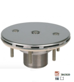 Hugo Lahme padlófúvóka, vörös bronz, 1 1/2" külső menet, állítható és zárható fedél, előregyártott medencékhez