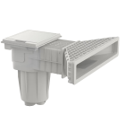 Skimmer Hayward X600-PRO s mosadznými zástrekmi, farba biela, pre fóliové bazény