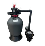 Filtračné zariadenie - TOP VF 450, na podstavci s čerpadlom Mr.Pump ECO DE14, 14 m3 / h, s šesťcestným ventilom