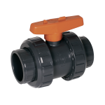 Bazénový PVC guľový ventil Praher "S6" 63 mm lepenie / lepenie