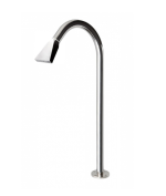 Eichenwald Ideal Schwallrohre Typ D aus poliertem Edelstahl AISI 304 - Flachstrahl Wasserauslauf, 4-strahlig