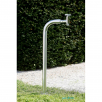 Eichenwald Ideal Wasserhahn, L-Form rund, Kaltwasser, D 40mm, Edelstahl poliert